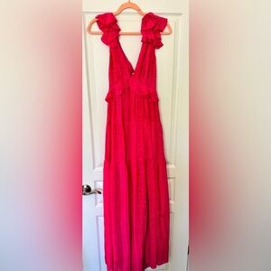 Minuet Pink Sleeveless Maxi Dress with tie back detail.  Only worn once.